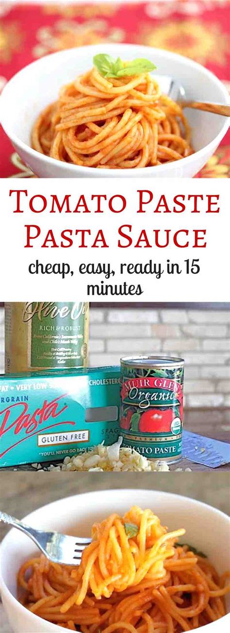 I never use tomato paste alone to make a sauce. Easy Tomato Paste Pasta Sauce