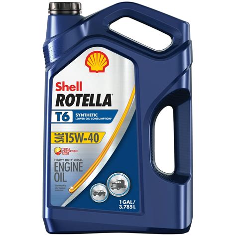 Shell Rotella T6 Full Synthetic Diesel Motor Oil Sae 15w 40 1 Gallon