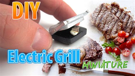 Diy Realistic Miniature Electric Grill For Kitchen Dollhouse Youtube