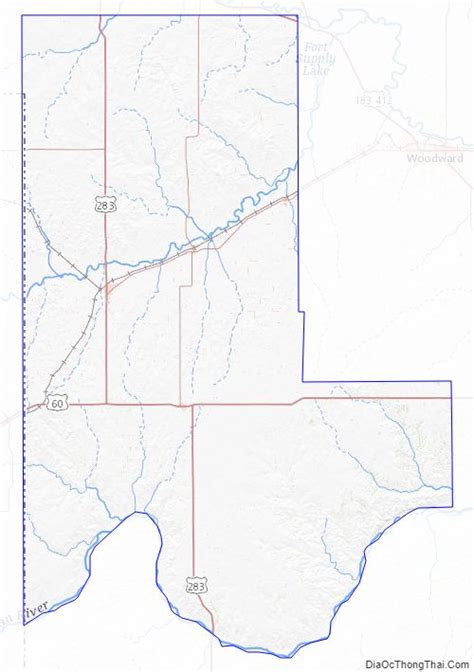 Map Of Ellis County Oklahoma