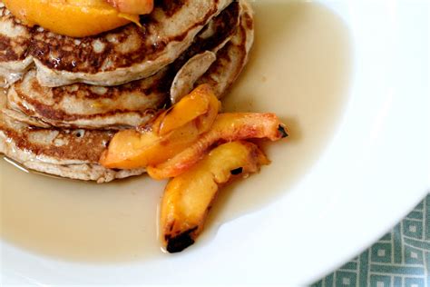 Cinnamon Oat Pancakes With Grilled Peaches Oven Love