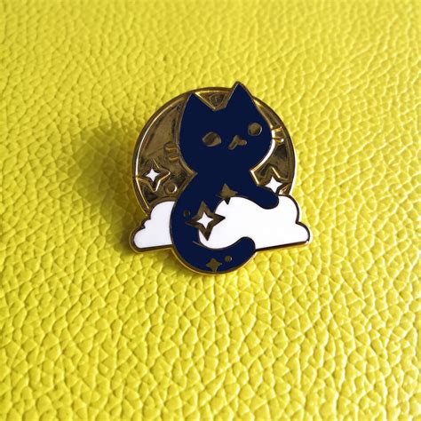 Buy Moon Cat Enamel Pin Badge From Reliable Pins