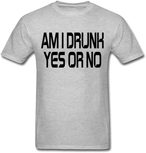 am i drunk yes or no men s short sleeve cotton crewneck t shirt amazon de bekleidung