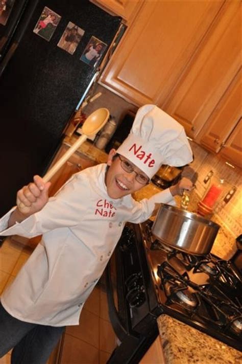 Childs Personalized Chef Coat And Matching Hat Set Etsy