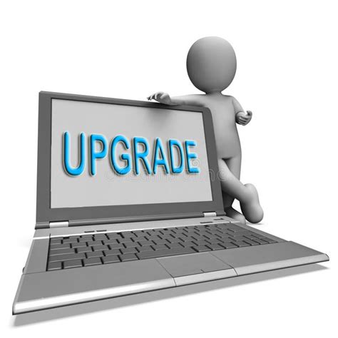 Upgrade Laptop Means Improve Upgrading Or Updating Royalty Free Stock