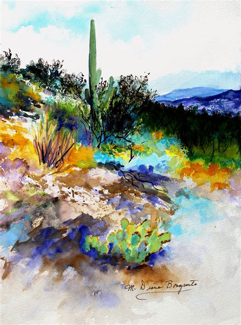 High Desert Scene Watercolor By M Diane Bonaparte Prints Are Available