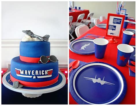 A Cake With Sunglasses On Top And An Airplane Themed Dessert Plate Next