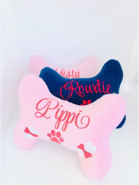Personalized Bone Shaped Dog Toy With Squeaker Made In The Usa