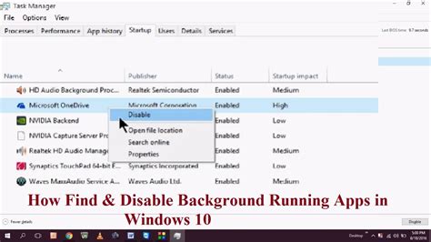 How Find And Disable Background Running Apps In Windows 10 Youtube