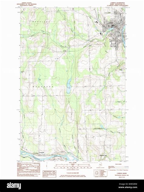 Maine Usgs Historical Map Caribou 105002 1984 24000 Restoration Stock