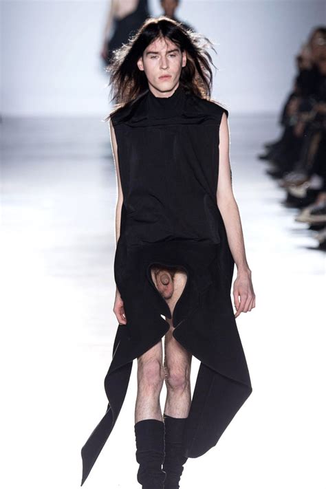 rick owens sends penises down the catwalk for his aw15 menswear collection marie claire uk