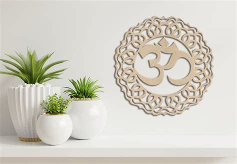 Om Wall Art Om Wall Hanging Ohm Wall Decor Wood Om Symbol Etsy Uk