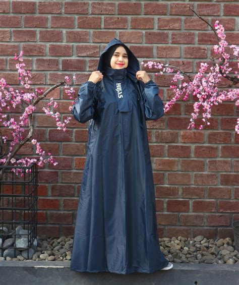 Jas Hujan Muslim Wanita / Jas Hujan Hijab South Legend  Hijas Zipper Army