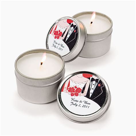Oriental Trading Personalized Candles Tin Candles Wedding Giveaways