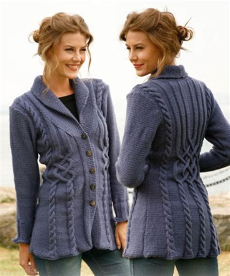 Hand Knit Women S Coat Aran Women S Jacket Women Etsy Uk