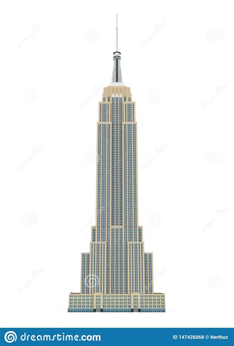 Empire State Building Isolated Stock Illustration Illustration Of