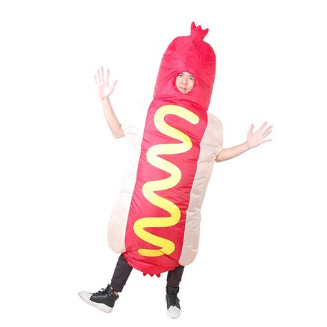 Funny Inflatable Hot Dog Costume For Adult Food Banana Halloween