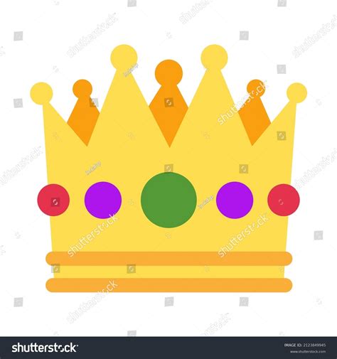 Crown Emoji Icon Isolated Vector Illustration Stock Vector Royalty