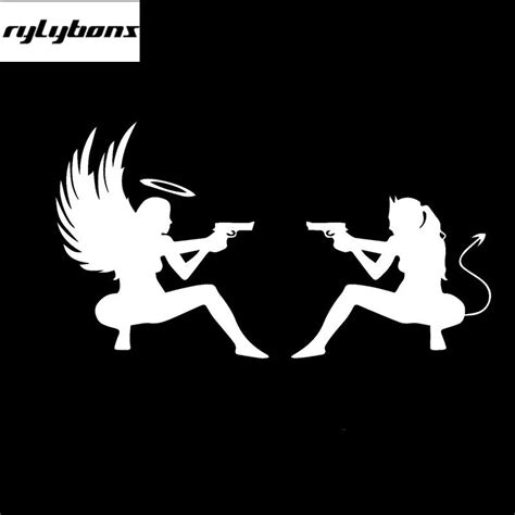 Rylybons X Sexy Devil And Angel Car Stickers Vinyl Demors Half Price For The Nd One In