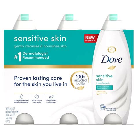 Dove Nourishing Body Wash Sensitive Skin 24 Fl Oz 3 Pk