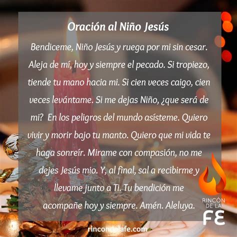 Oración De Navidad Al Niño Jesús Oraciones De Navidad