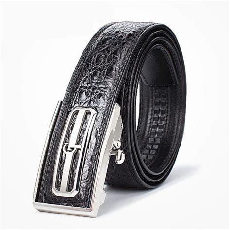 classic crocodile dress belt and genuine crocodile belt for men mens belts crocodile belted