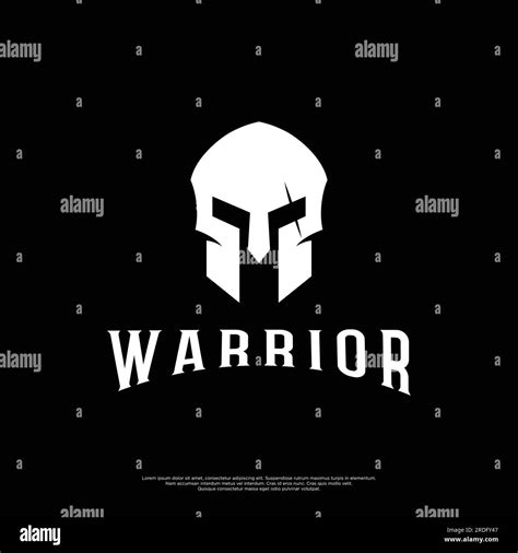 Simple Greek Spartan Warrior Helmet Logo Design With Creative Idea