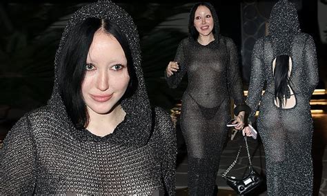 Noah Cyrus Puts On An Eye Popping Display In Racy Sheer Gown Which Flashes Her Bust Daily Mail