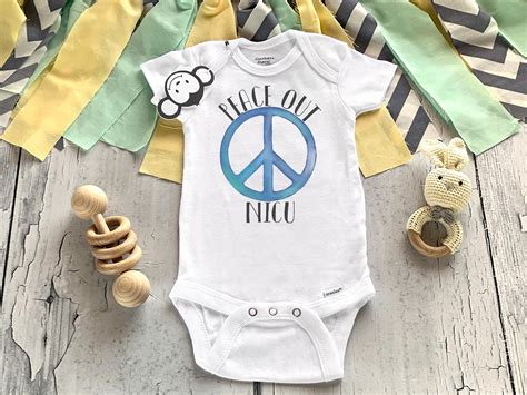 Peace Out Nicu Onesie Nicu Graduate Baby Boy Clothes Nicu Baby T