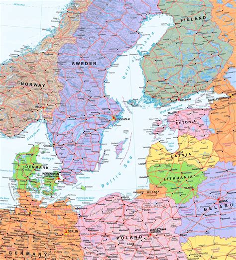 Europe Physical Map Baltic Sea Images And Photos Finder