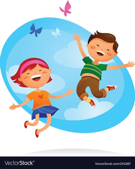 Children At Play Royalty Free Vector Image Vectorstock
