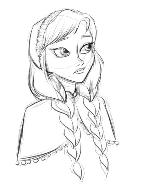 Anna From Frozen Drawing
