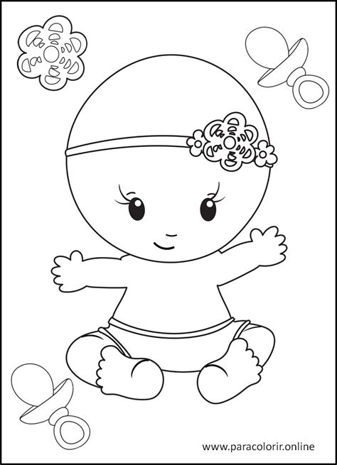 Desenhos de Bebê para Colorir Para Colorir
