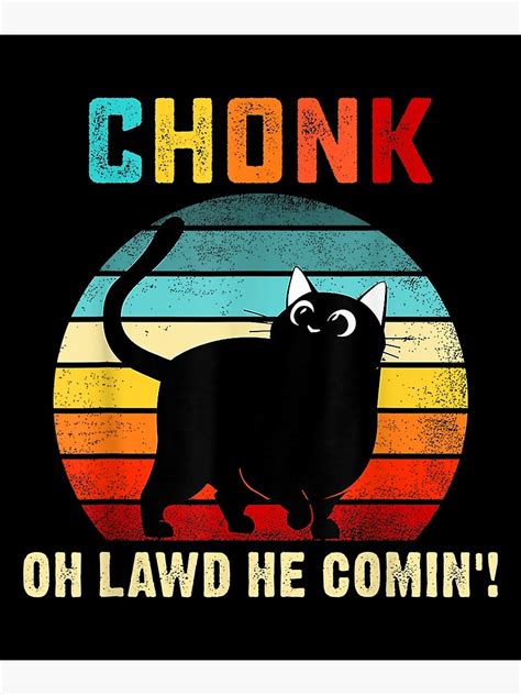 Chonk Cat Scale Meme Funny Retro Style Vintage Cats Memes