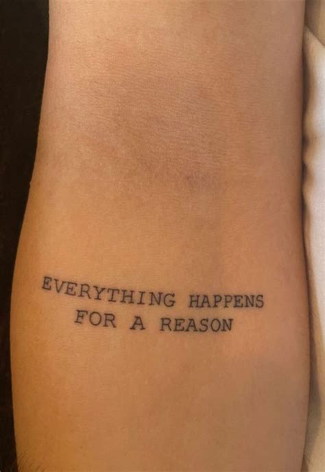 40 Tattoo Ideas With Meaning Everything Happens For A Reason I Take