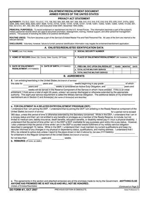 Dd Form 4 Fill Out And Sign Online Dochub