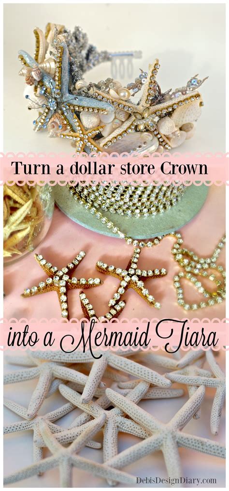 How To Make A Seashell Crown With A Dollar Store Plastic Tiara And