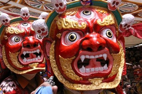Masks Of Tebet Tibetan Masks Tak Thok Festival Ladakh India