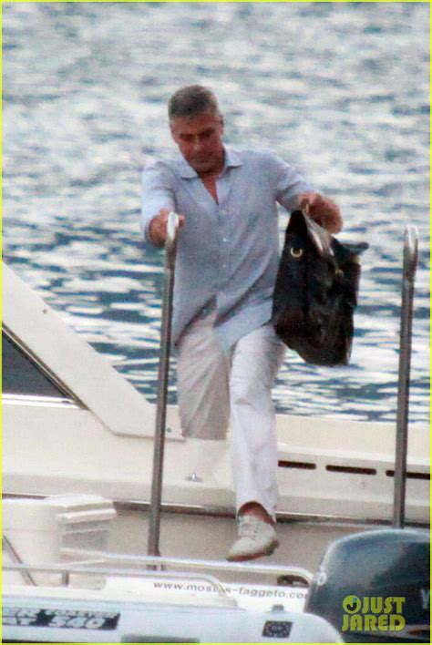 George Clooney And Stacy Keibler Lake Como Boat Ride Photo 2699265