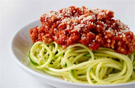 Zucchini Noodles With Turkey Bolognese Just A Taste