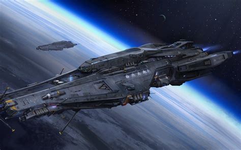 Space Ship Planet Futuristic Science Fiction Hd Wallpapers