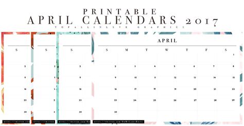Printable April Calendars By Tofallinlxve On Deviantart