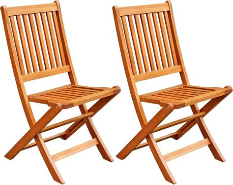 Amazon Com Luunguyen Win Outdoor Hardwood Folding Chair Natural Wood Finish Set Of