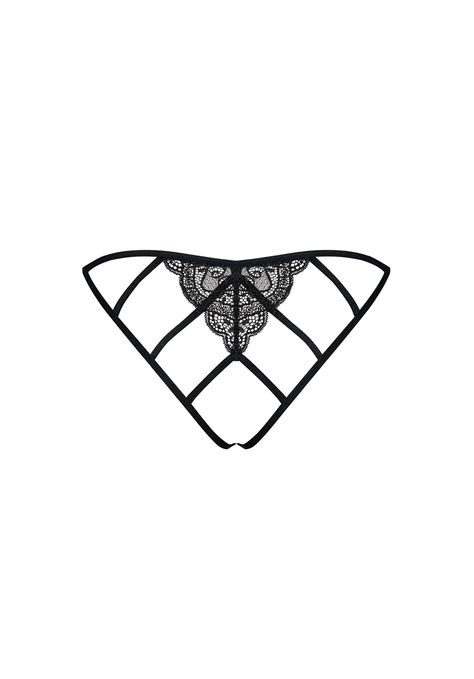 Miamor Black Crotchless Thong Open Crotch Ouvert Panties See Etsy