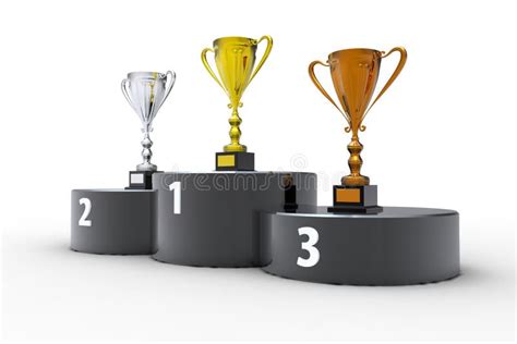First Second And Third Place Trophy Pack Stock Vector Illustration Of