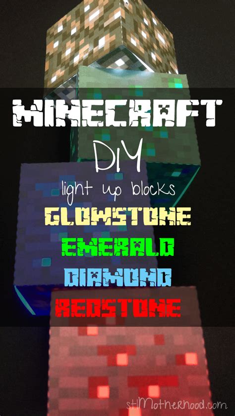 Diy Minecraft Light Up Blocks With Free Printable Stlmotherhood