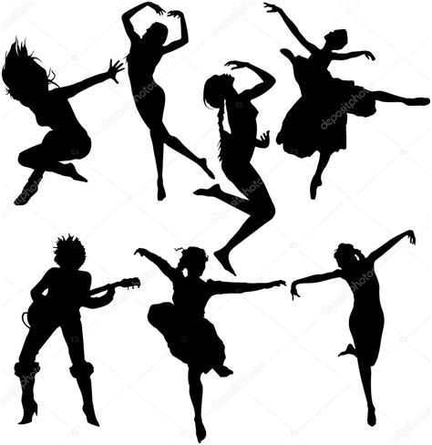 Tanzende Menschen Silhouette Tanzende Menschen Silhouetten Clipart