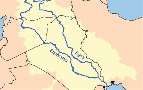 Tigris And Euphrates Rivers Map Time Zones Map World