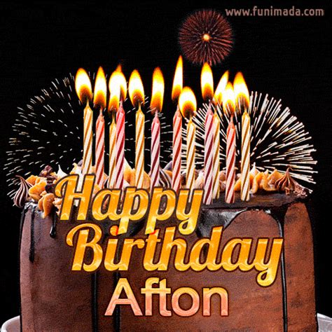 Chocolate Happy Birthday Cake For Afton 