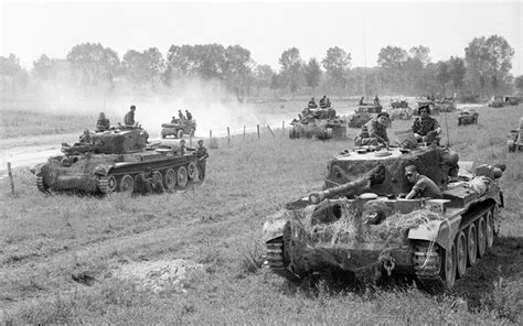 British Cromwell Tanks Assembled For Operation Goodwood The Attempted